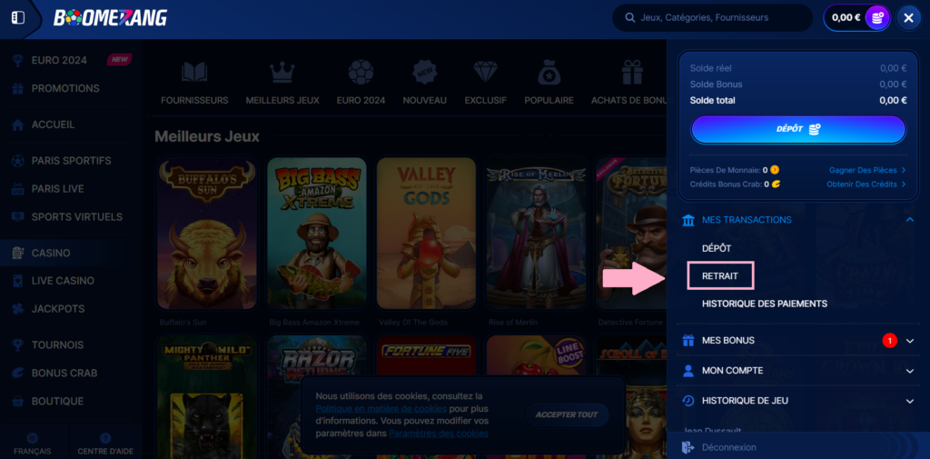 Avis du casino Winspark:
Jeux,
Bonus
Et Retraits
Pour les Joueurs Francophones Belges. Avis du casino Winspark:
Jeux,
Bonus
Et Retraits
Pour les Joueurs Francophones Belges.